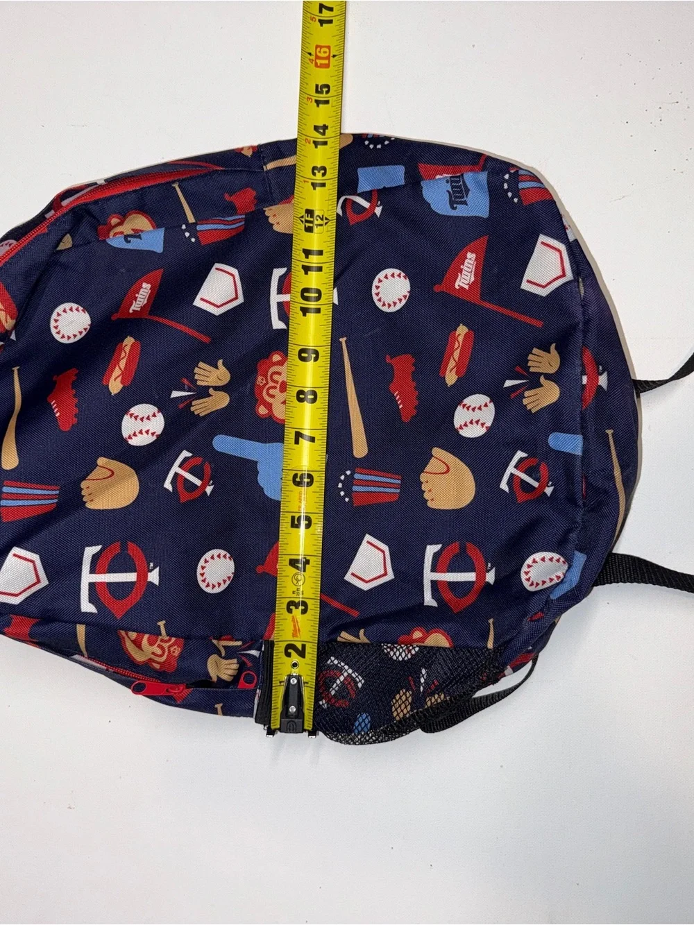 Target Kids Navy Twins Baseball Print Backpack with Red Accents